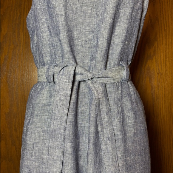 Rachel Zoe Blue Linen Wide Leg Jumpsuit - size 8. - Picture 2 of 11